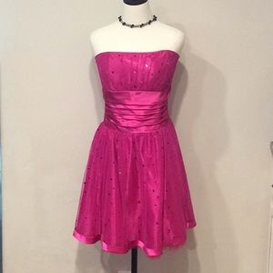 Pink short formal dress